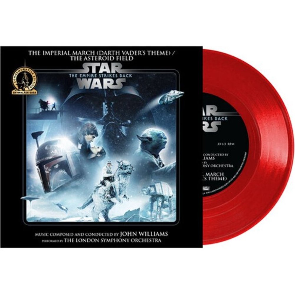 Star Wars 7” Vinyl ~ The Imperial March/The Asteroid Field ~ Colored Vinyl ~New!